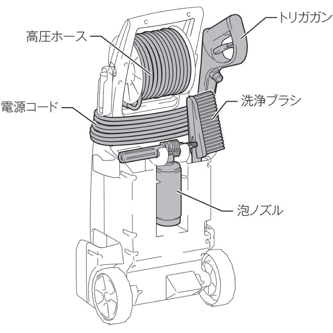 マキタ(Makita) 高圧洗浄機 高機能タイプ 100V 50/60Hz 自動車/バイクの自動車(洗車・リペア用品)の商品写真