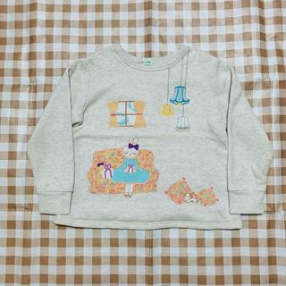 ニットプランナー(KP)のKP ニットプランナー お部屋mimiちゃんアップリケ裏毛トレーナー 130(Tシャツ/カットソー)