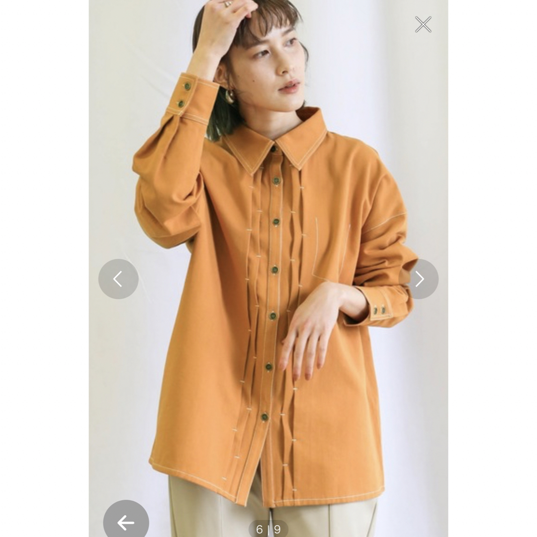 select MOCA オレンジシャツ レディースのトップス(シャツ/ブラウス(長袖/七分))の商品写真
