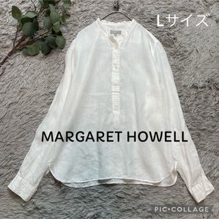 MARGARET HOWELL - MARGARET HOWELL マーガレットハウエル　バンドカラーリネンシャツ