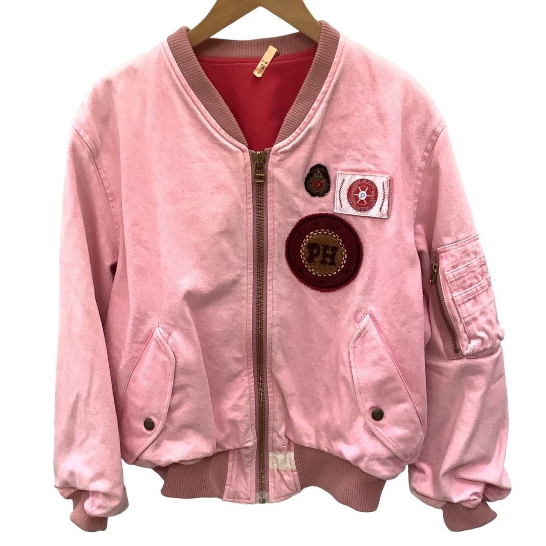 PINK HOUSE(ピンクハウス)の♪♪PINK HOUSE ピンクハウス レディース 激レア ブルゾン ワッペン vintage  ピンク レディースのジャケット/アウター(ブルゾン)の商品写真