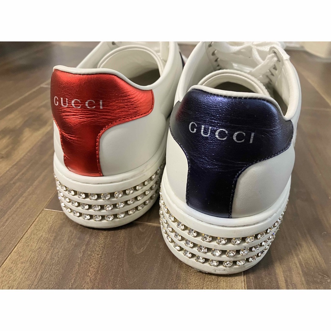 Gucci(グッチ)のGUCCI グッチ　エースクリスタルシェリーライン厚底スニーカー レディースの靴/シューズ(スニーカー)の商品写真