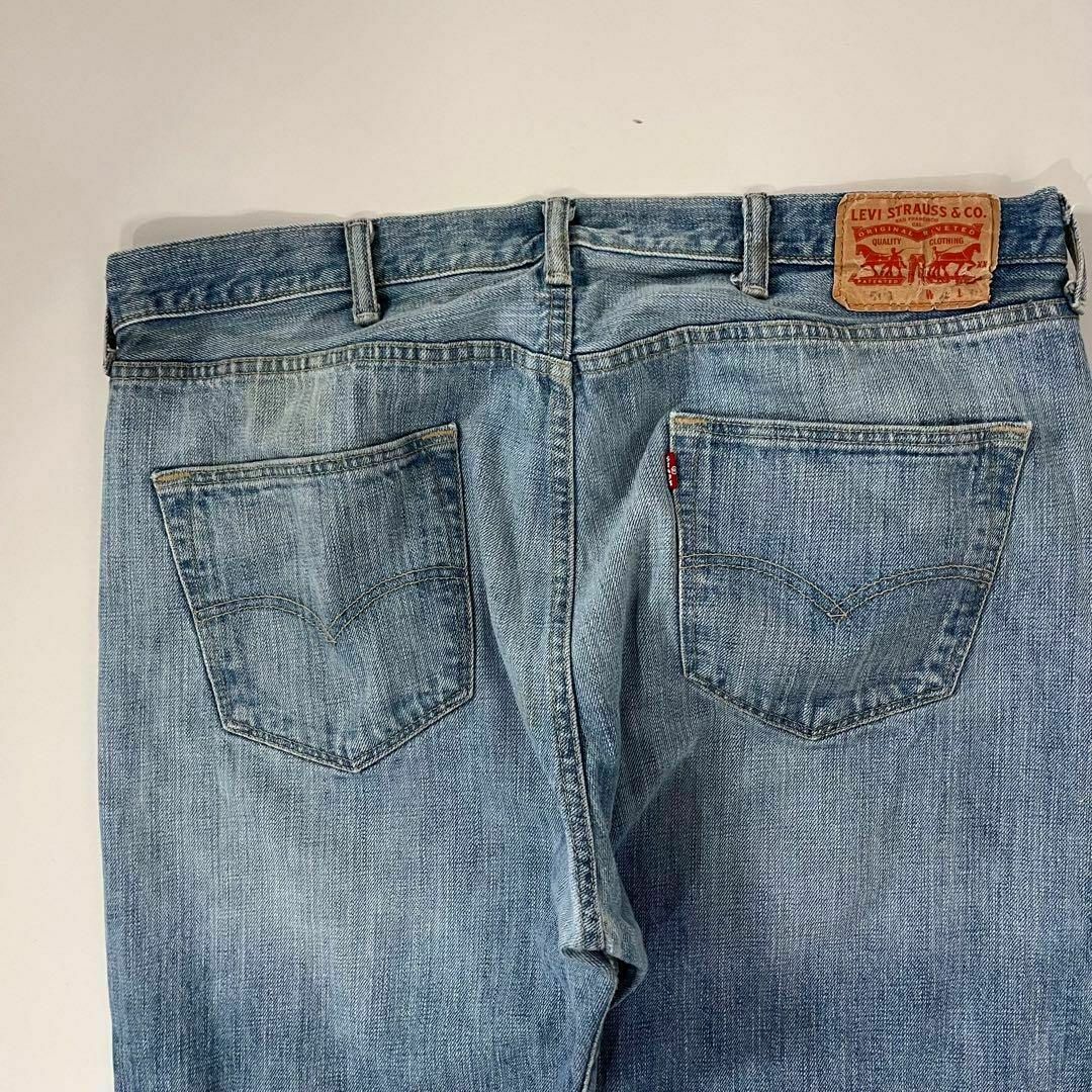 Levi's(リーバイス)のリーバイス 501 メキシコ製 縦落ち 古着 デニム w38L30 水色 メンズのパンツ(デニム/ジーンズ)の商品写真