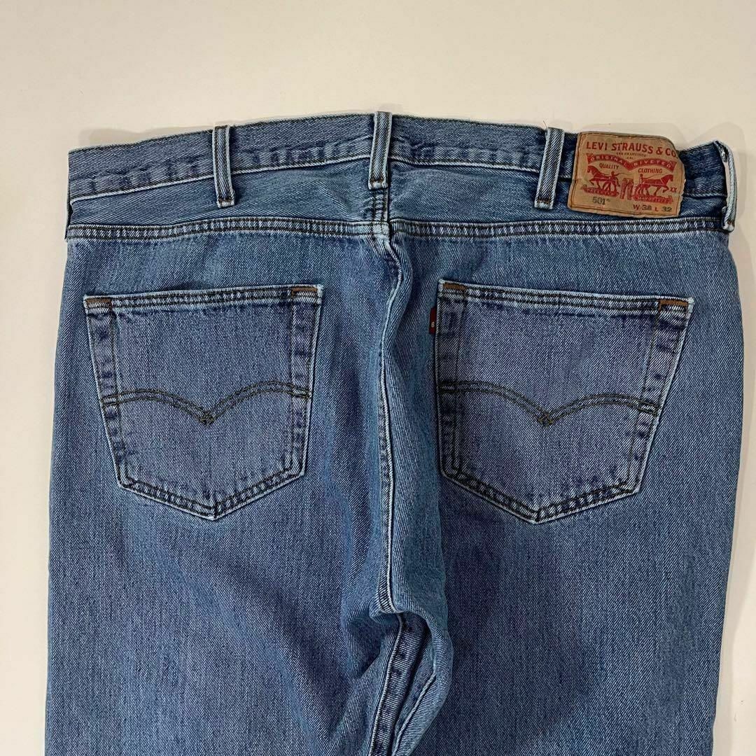 Levi's(リーバイス)のリーバイス 501 w38 L32 水色 色落ち デニム 大きいサイズ メンズ メンズのパンツ(デニム/ジーンズ)の商品写真