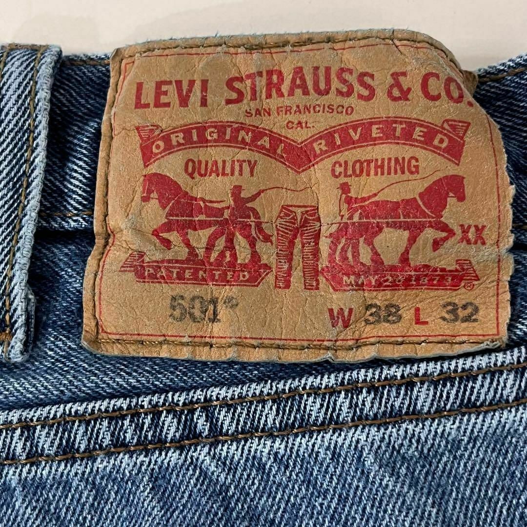 Levi's(リーバイス)のリーバイス 501 w38 L32 水色 色落ち デニム 大きいサイズ メンズ メンズのパンツ(デニム/ジーンズ)の商品写真