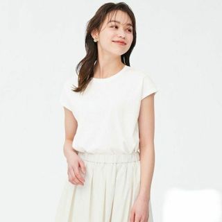 ジーユー(GU)のジーユー　マーセライズドT(半袖)　tシャツ　半袖tシャツ　半袖　春服　夏服(Tシャツ(半袖/袖なし))