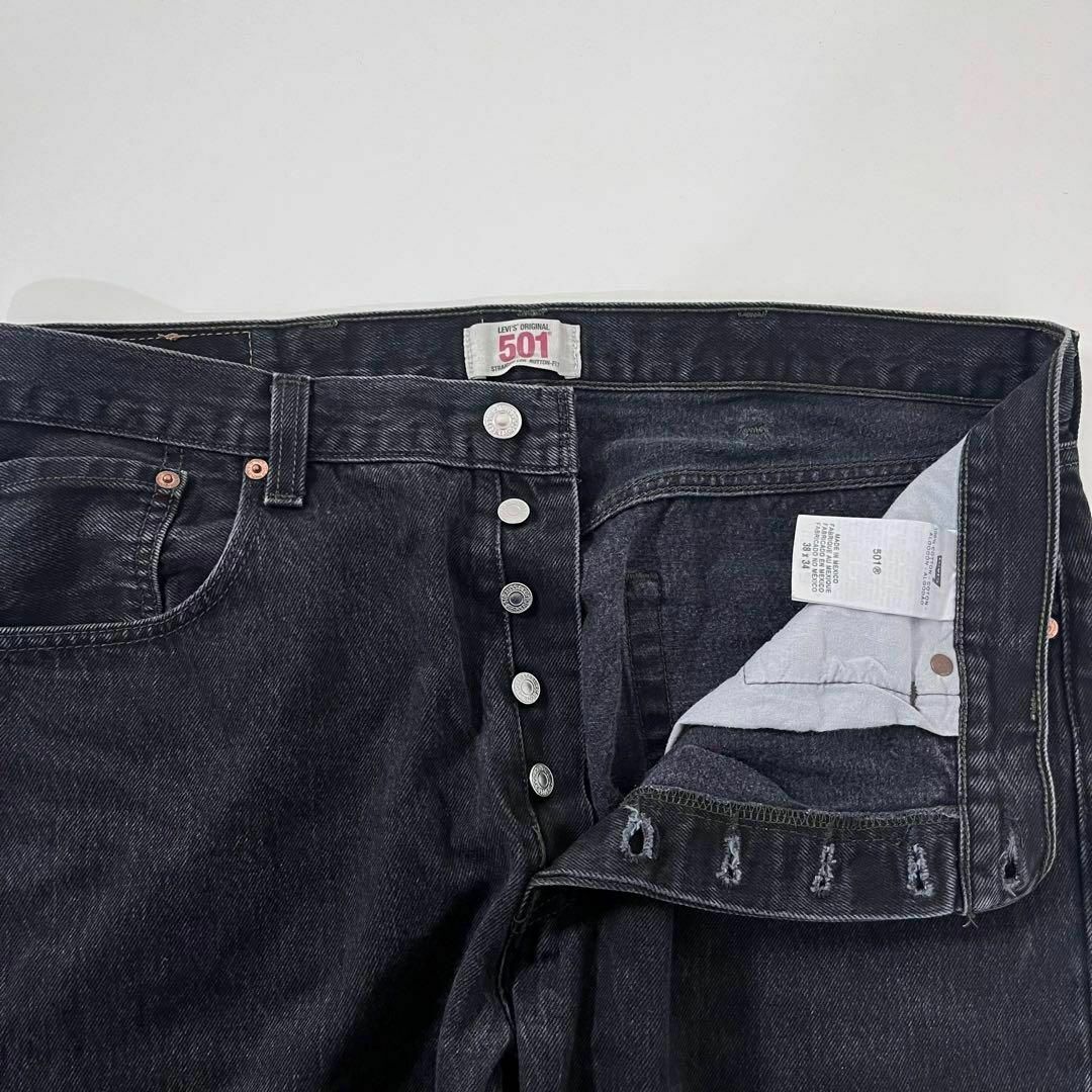 Levi's(リーバイス)のレア メキシコ製 リーバイス 501 00s ブラックデニム 38 34 後染め メンズのパンツ(デニム/ジーンズ)の商品写真