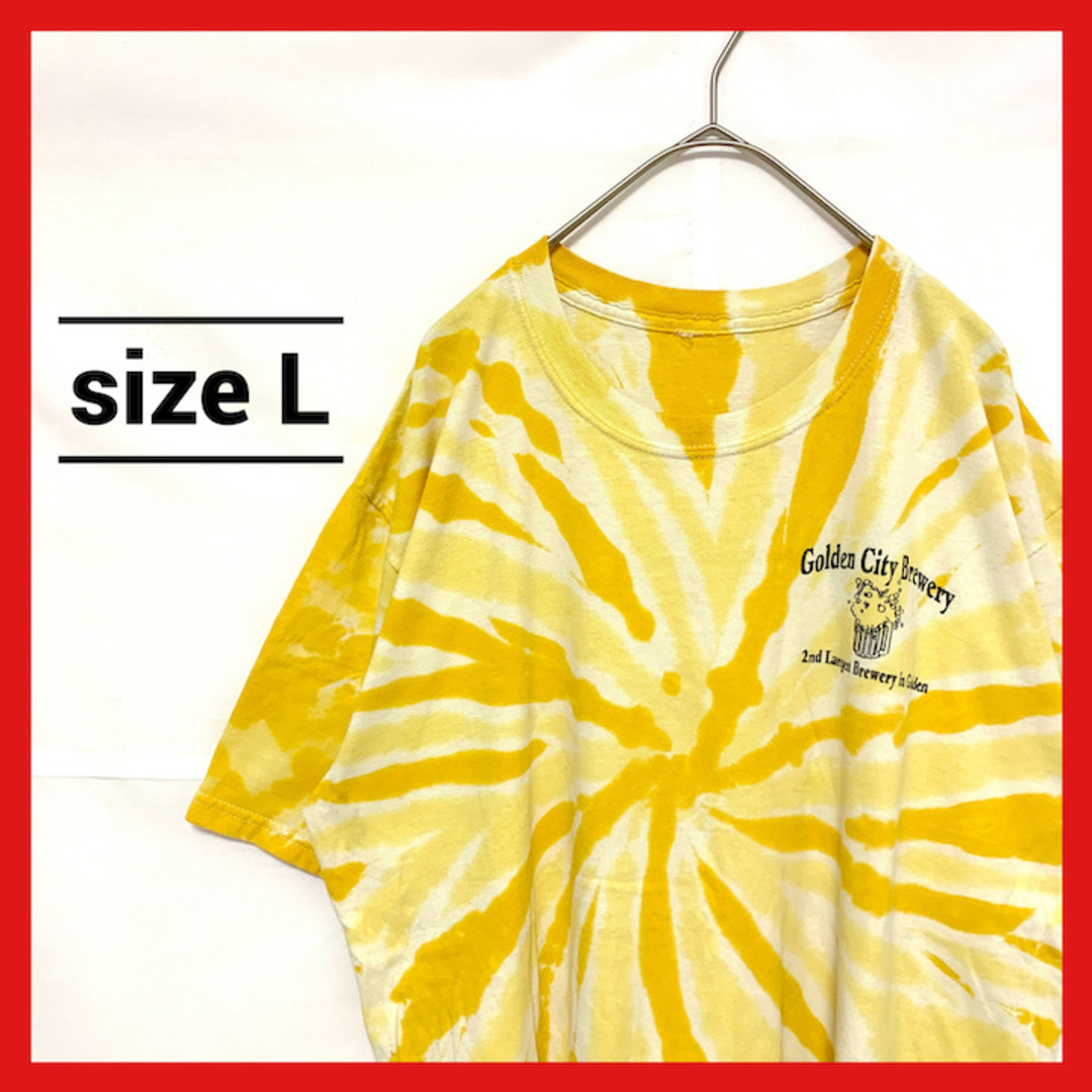 90s 古着 ノーブランド Tシャツ タイダイ オーバーサイズ L  メンズのトップス(Tシャツ/カットソー(半袖/袖なし))の商品写真