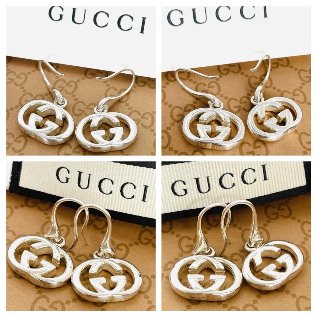 Gucci(グッチ)の極美品☆GUCCI グッチ インターロッキングG フックピアス シルバー 925 レディースのアクセサリー(ピアス)の商品写真