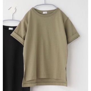 LOWRYS FARM - ローリーズファーム*キッズ*前後アシンメトリートップスTシャツ*カーキ*L120