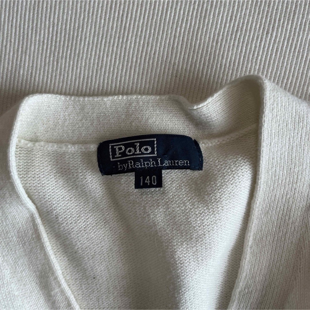 POLO RALPH LAUREN(ポロラルフローレン)のポロラルフローレン 学生 カーディガン 140 美品 キッズ/ベビー/マタニティのキッズ服女の子用(90cm~)(カーディガン)の商品写真