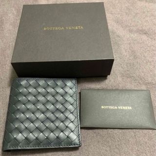 ボッテガヴェネタ(Bottega Veneta)のボッテガヴェネタ　二つ折りウォレット　黒　美品(財布)