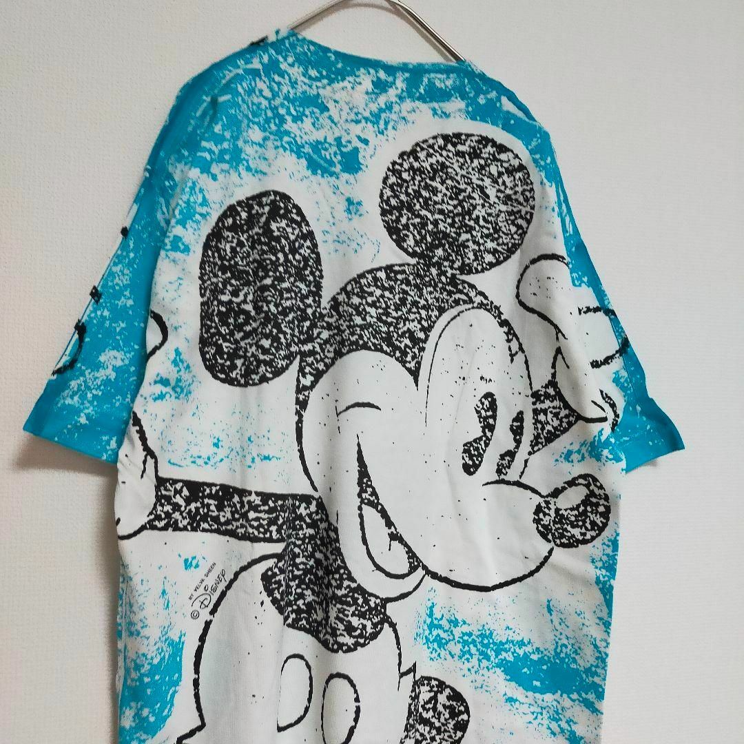 ミッキーマウス(ミッキーマウス)のミッキー Tシャツ メンズ レディース ディズニーアンリミテッド M ブルー メンズのトップス(Tシャツ/カットソー(半袖/袖なし))の商品写真