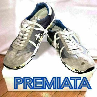 PREMIATA プレミアータ オリジナル スニーカー グレー ブルー 訳あり(スニーカー)