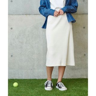 ドットアンドストライプスチャイルドウーマン(Dot&Stripes CHILDWOMAN)のDot&stripes CHILD WOMAN シャイニーワイドテレコ スカート(ひざ丈スカート)