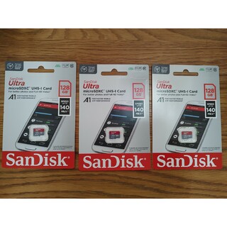 サンディスク(SanDisk)のSANDISK「SDSQUAB-128G-GN6MN [128GB]」３個セット(PCパーツ)