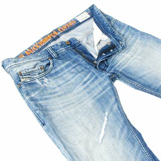 ディーゼル(DIESEL)のディーゼルSAFADO▼スリムストレートデニム▼破れ加工▼32▼W約92cm(デニム/ジーンズ)