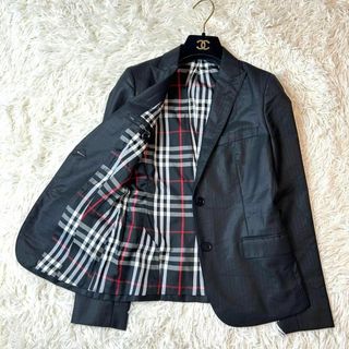 バーバリー(BURBERRY)のバーバリー レディース テーラードジャケット ノバチェック 黒u(テーラードジャケット)