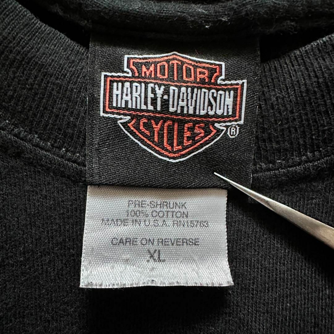 Harley Davidson(ハーレーダビッドソン)のハーレーダビッドソンTシャツノースリーブ古着XL両面プリントブラックUSアメリカ メンズのトップス(Tシャツ/カットソー(半袖/袖なし))の商品写真