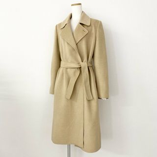 マックスマーラ(Max Mara)の34d22 Max Mara マックスマーラ クチートアマーノ ベルテッドコート ロングコート 60160179 サイズ40 ベージュ アンゴラウール レディース(ロングコート)