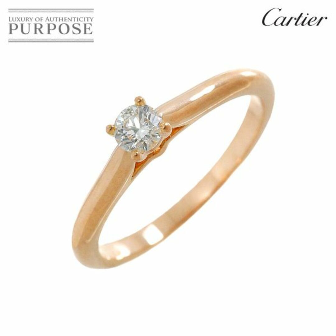 Cartier(カルティエ)のカルティエ ソリテール ダイヤ 0.23ct F/VS1/3EX #55 リング K18 PG 750 指輪【鑑定書・証明書】VLP 90222378 レディースのアクセサリー(リング(指輪))の商品写真