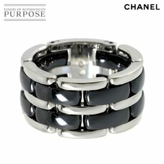 シャネル(CHANEL)のシャネル CHANEL ウルトラ #59 リング ラージ K18 WG ブラック セラミック 750 指輪 VLP 90225841(リング(指輪))