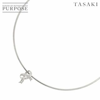タサキ TASAKI ダイヤ 0.13ct ネックレス 41cm K18 WG ホワイトゴールド 750 田崎真珠 VLP 90225854
