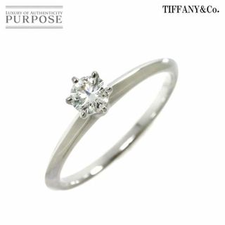 ティファニー(Tiffany & Co.)のティファニー TIFFANY&CO. ソリティア ダイヤ 0.28ct I/VVS2/3EX 13号 リング Pt プラチナ 指輪【鑑定書付き】VLP 90227402(リング(指輪))