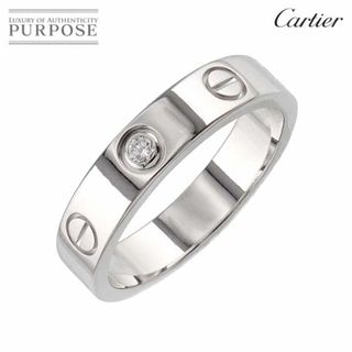 カルティエ(Cartier)のカルティエ Cartier ミニラブ #51 リング ダイヤ 1P K18 WG ホワイトゴールド 750 指輪 VLP 90227725(リング(指輪))