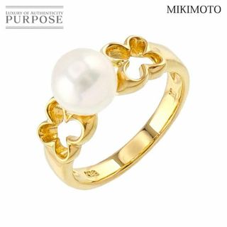 ミキモト(MIKIMOTO)のミキモト MIKIMOTO ペルリータ アコヤ真珠 6.6mm リング 8.5号 K18 YG イエローゴールド 750 パール 指輪 VLP 90228297(リング(指輪))