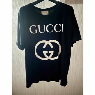 Gucci - GUCCI Tシャツ インターロッキング ブラック XL