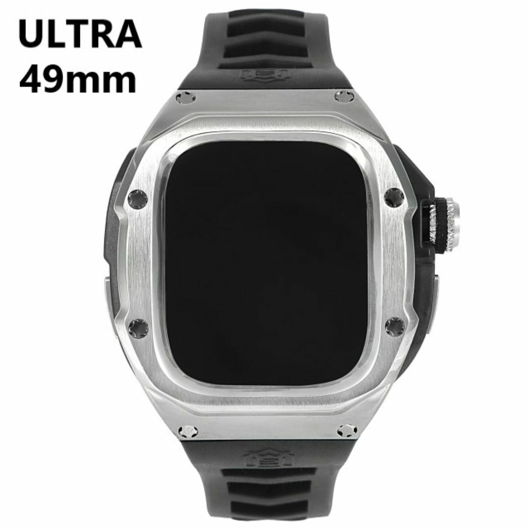 Apple Watch(アップルウォッチ)のアップルウォッチ ULTRA２ ULTRA 49mm ウルトラ 高級ケースカバー ステンレス製 ラバーバンド メンズの時計(その他)の商品写真