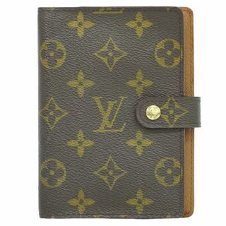 ルイヴィトン(LOUIS VUITTON)の本物 ルイヴィトン LOUIS VUITTON LV アジェンダ PM モノグラム 手帳カバー システム手帳 ブラウン R20005 Agenda ビトン 雑貨小物 中古(手帳)