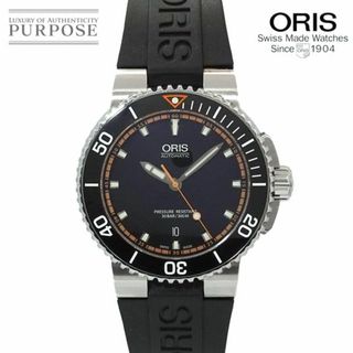 オリス(ORIS)のオリス ORIS アクイスデイト オレンジ 7653 メンズ 腕時計 ブラック オートマ 自動巻き ウォッチ Aquis Date VLP 90231539(腕時計(アナログ))