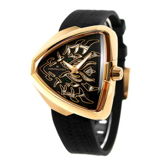 ハミルトン(Hamilton)の【新品】ハミルトン HAMILTON 腕時計 メンズ H24525332 ベンチュラ Elvis80 スケルトン 自動巻き ブラックxブラック アナログ表示(腕時計(アナログ))