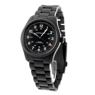 ハミルトン(Hamilton)の【新品】ハミルトン HAMILTON 腕時計 メンズ H70215130 カーキ フィールド チタニウム オートマティック 自動巻き ブラックxブラック アナログ表示(腕時計(アナログ))