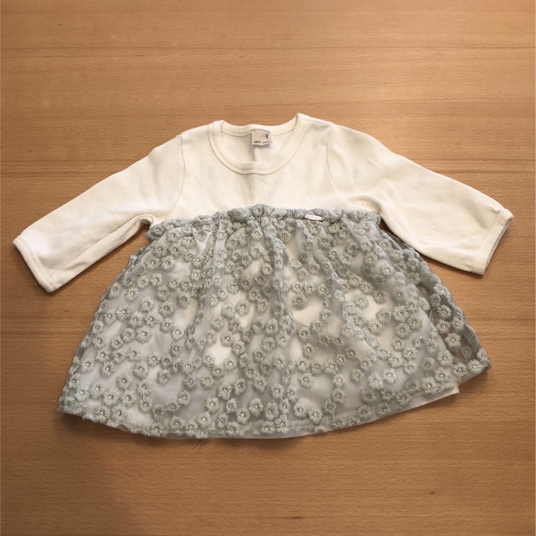 petit main(プティマイン)のプティマイン　ロングTシャツ　80 キッズ/ベビー/マタニティのベビー服(~85cm)(Ｔシャツ)の商品写真