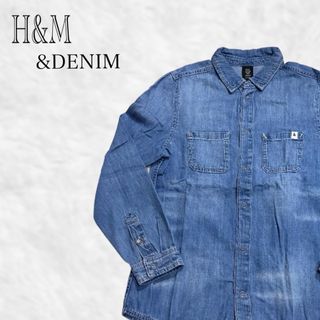 エイチアンドエム(H&M)のH&M &DENIM ウォッシュ加工デニムシャツ  サラッと羽織るアウターにも♪(ジャケット/上着)