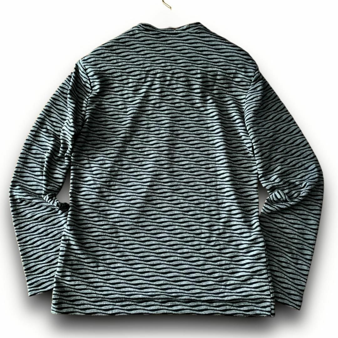 D12 美品 春ニット L『アルマーニ コレツィオーニ』総柄 ニット カットソー メンズのトップス(Tシャツ/カットソー(七分/長袖))の商品写真