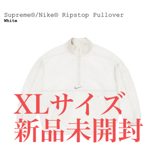 シュプリーム(Supreme)のSupreme Nike Ripstop Pullover White XL(ナイロンジャケット)