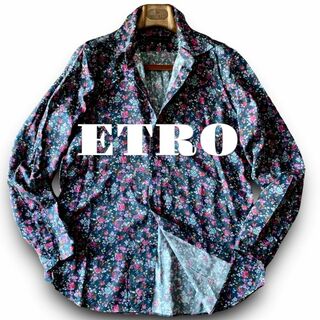 エトロ(ETRO)のD11 極美品 Lサイズ『エトロ』イタリアンコットン 長袖 シャツ フラワー柄(Tシャツ/カットソー(七分/長袖))