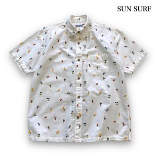 サンサーフ(Sun Surf)の【SUN SURF】サンサーフ ハワイアン総柄 コットンアロハシャツ (L)(シャツ)