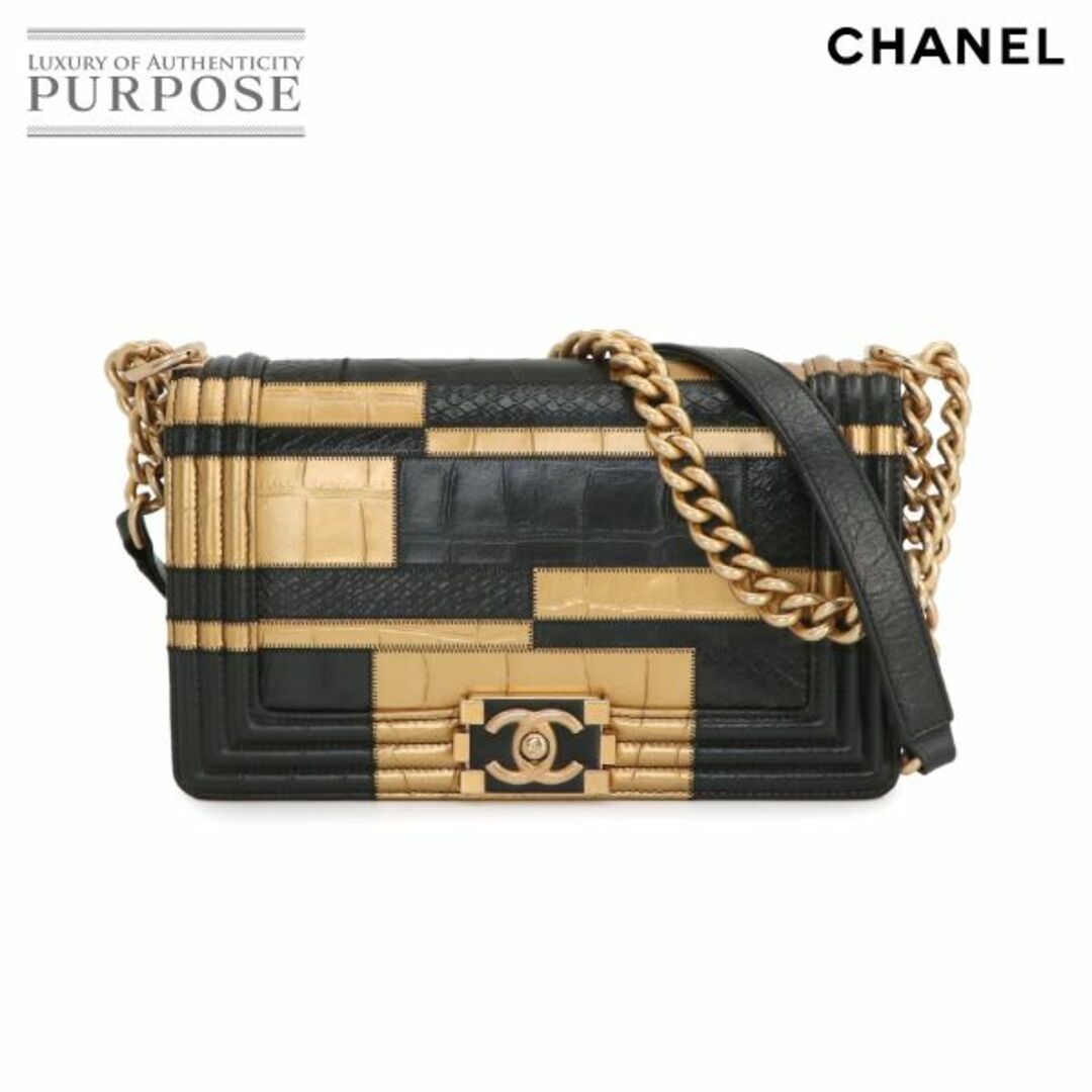 CHANEL(シャネル)の未使用 展示品 シャネル CHANEL メティエダール ボーイシャネル チェーン ショルダー レザー ブラック ゴールド 金具 VLP 90230515 レディースのバッグ(ショルダーバッグ)の商品写真