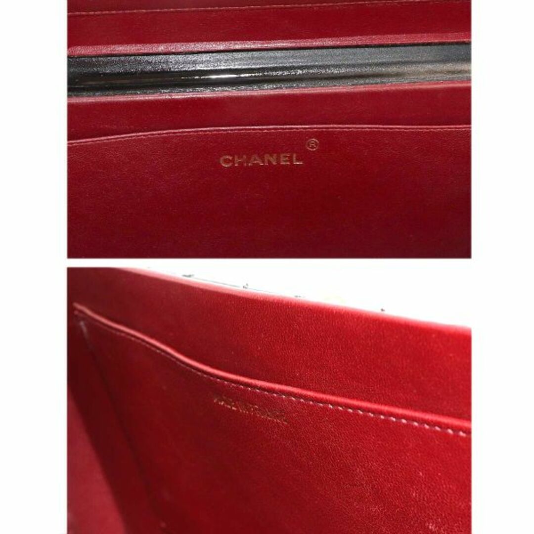 CHANEL(シャネル)の新品同様 シャネル CHANEL マトラッセ バニティ ハンド バッグ メイク コスメ ボックス ケース エナメル ブラック ヴィンテージ VLP 90230518 レディースのバッグ(ハンドバッグ)の商品写真