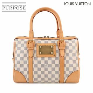 ルイヴィトン(LOUIS VUITTON)のルイ ヴィトン LOUIS VUITTON ダミエ アズール バークレー ハンド バッグ ホワイト グレー N52001 ゴールド 金具 VLP 90230519(ハンドバッグ)