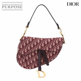 クリスチャンディオール(Christian Dior)のクリスチャン ディオール Christian Dior トロッター サドル バッグ ショルダー バッグ キャンバス レザー ボルドー VLP 90230524(ハンドバッグ)