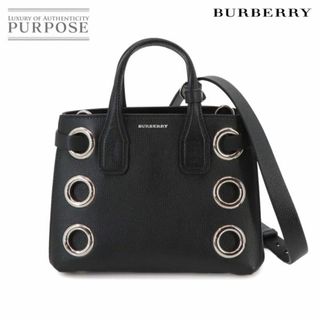 バーバリー(BURBERRY)の未使用 展示品 バーバリー BURBERRY 2way ハンド ショルダー バッグ レザー ブラック 4079963 シルバー 金具 VLP 90230593(ハンドバッグ)