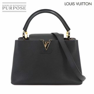 LOUIS VUITTON - 新品同様 ルイ ヴィトン LOUIS VUITTON カプシーヌ MM 2way ハンド ショルダー バッグ トリヨンレザー ブラック M42259 RFID VLP 90230639