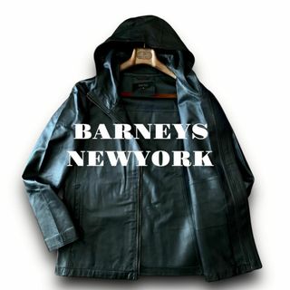 バーニーズニューヨーク(BARNEYS NEW YORK)のD08 極美品 50『バーニーズニューヨーク』ラムレザー パーカー ジャケット(その他)