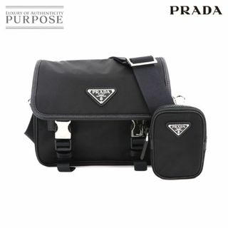 プラダ(PRADA)の未使用 プラダ PRADA ショルダー バッグ ナイロン サフィアーノレザー ネロ ブラック 2VD034 シルバー 金具 VLP 90231320(ショルダーバッグ)